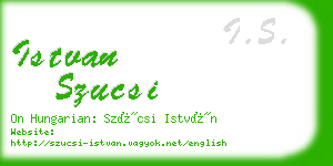 istvan szucsi business card